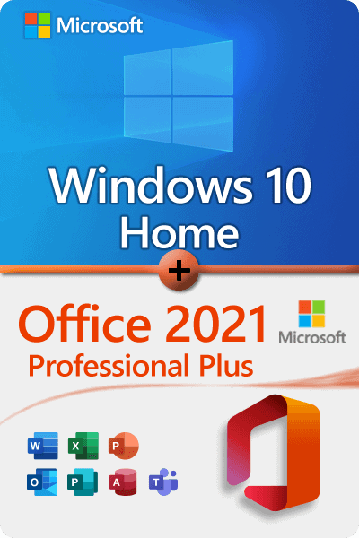 Microsoft Windows 10 Home + Microsoft Office 2021 Professional