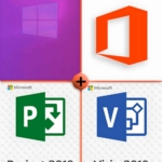 Microsoft Visio 2019 Professional + Microsoft Project 2019 Professional + Microsoft Office 2019 Professional Plus + Microsoft Windows 10 Pro Lizenz für 3 PC