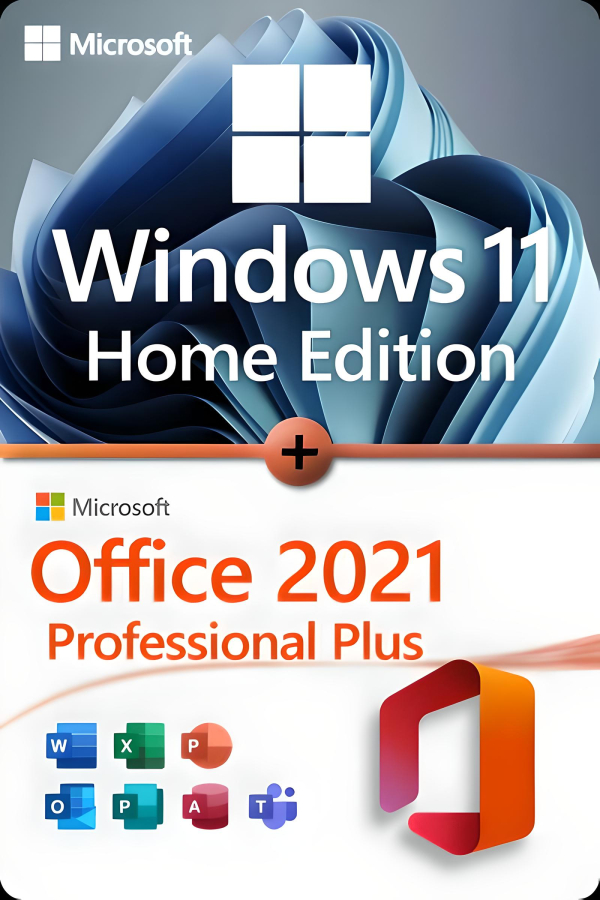 Microsoft Windows 11 Home + Microsoft Office 2021 Professional Plus