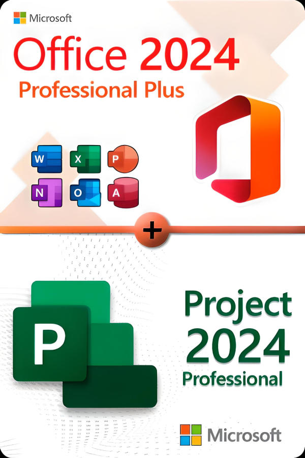 Microsoft Office 2024 Professional Plus + Microsoft Project 2024 Professional für 3 PC