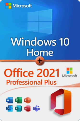 Microsoft Windows 10 Home + Microsoft Office 2021 Professional