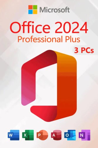 Microsoft Office 2024 Professional Plus Lizenz für 3 PC