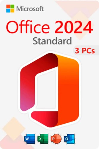 Microsoft Office 2024 Standard Lizenz für 3 PC