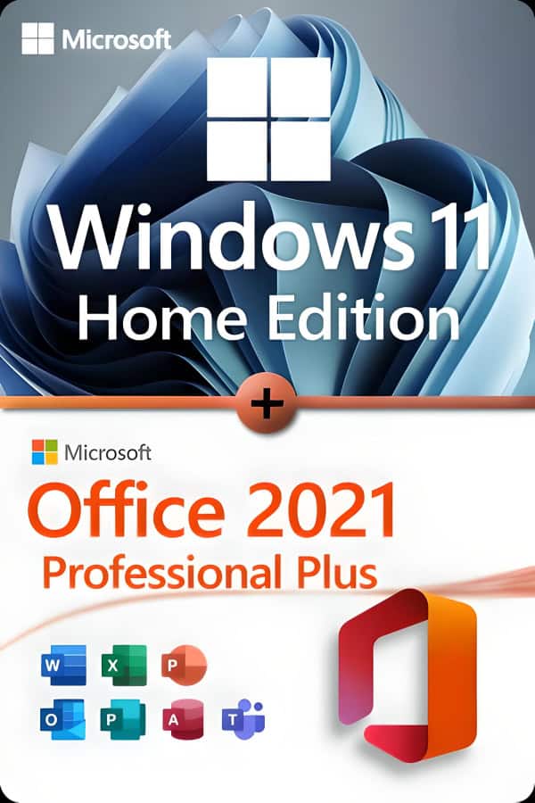 Microsoft Windows 11 Home + Microsoft Office 2021 Professional